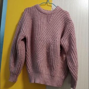 Thick sweater pink